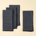 Stonewashed Linen Napkins S/4, Navy Blue