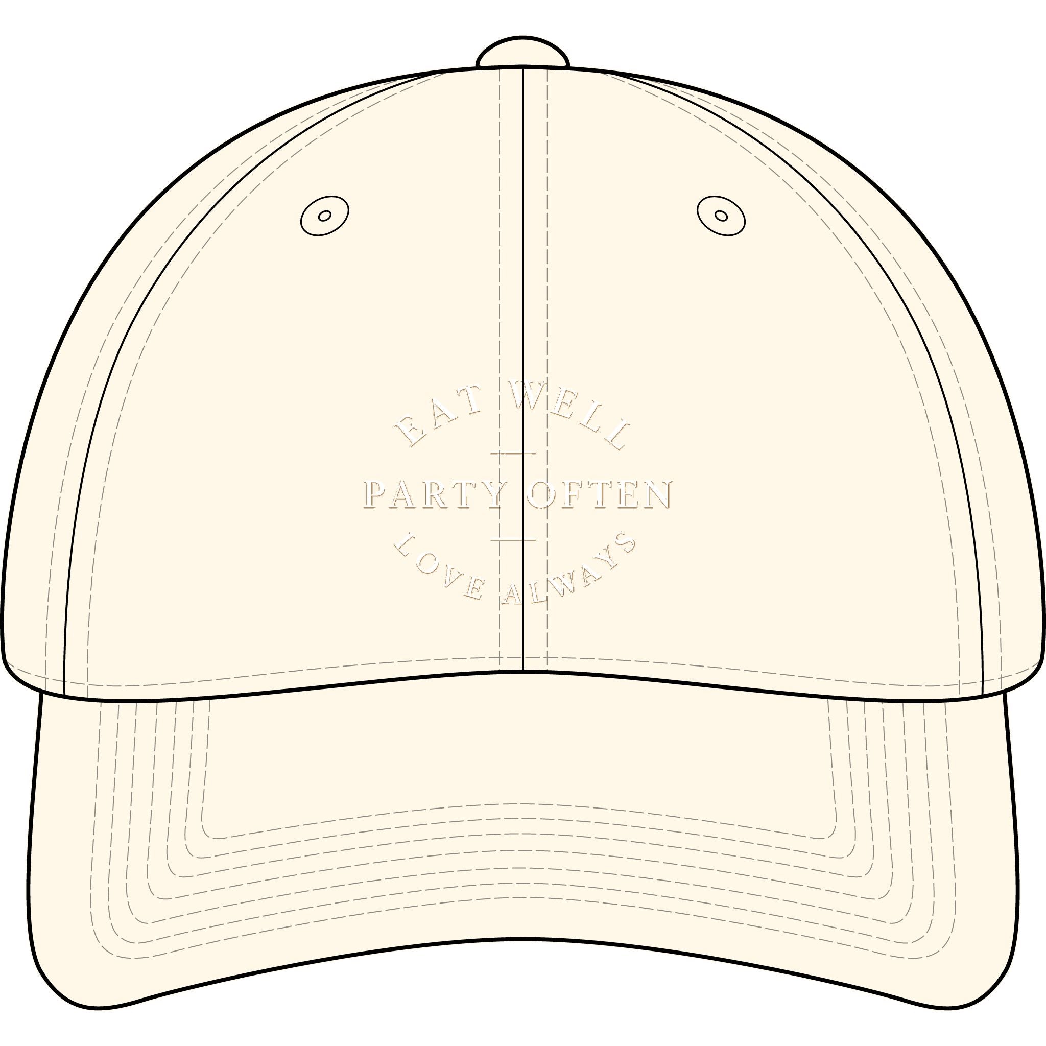 Eat Well. Party Often. Love Always. Signature Cap