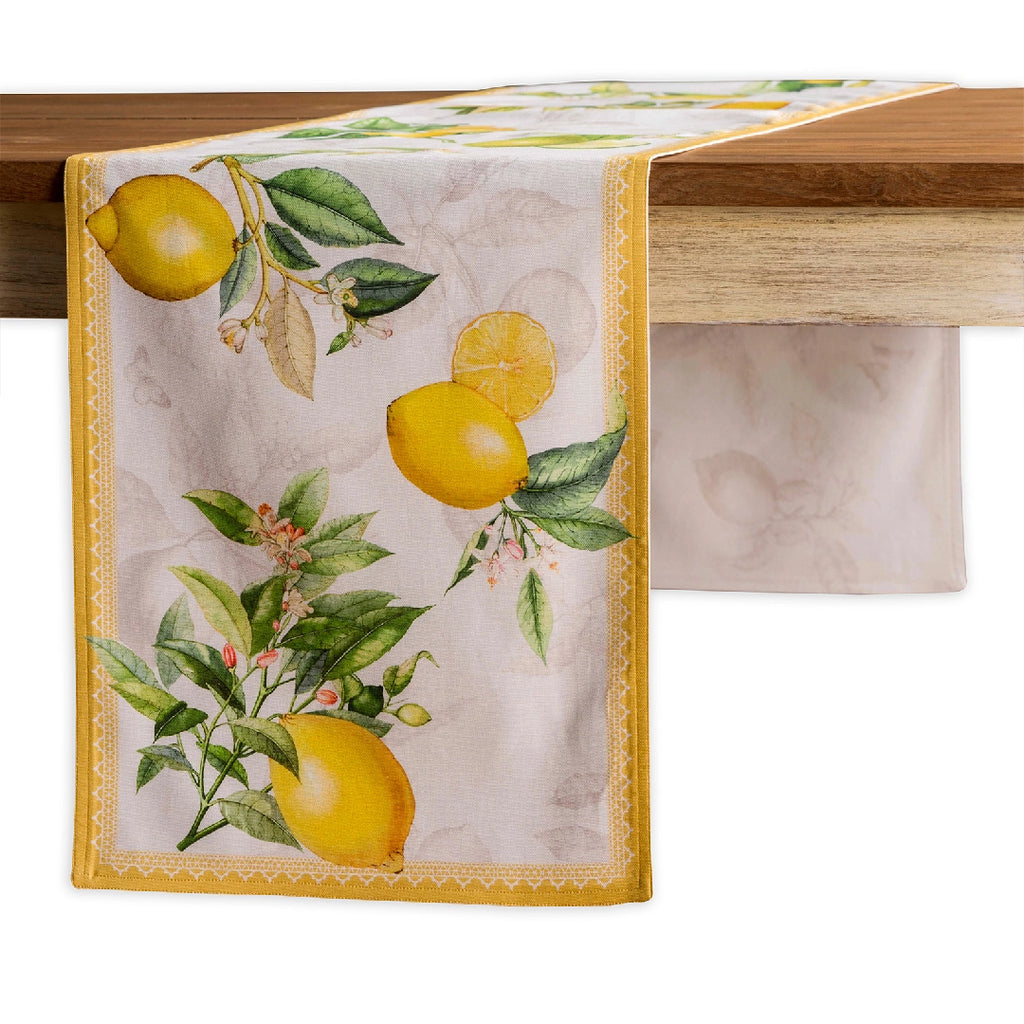 Table Runner 100% Cotton - Double Layer - Limoncello