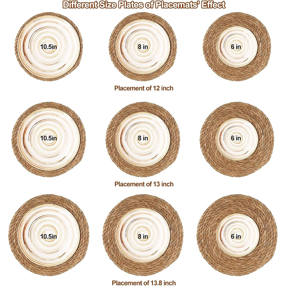 Natural Woven Rattan Placemats