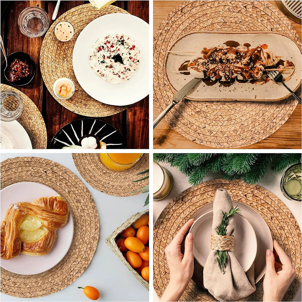 Natural Woven Rattan Placemats