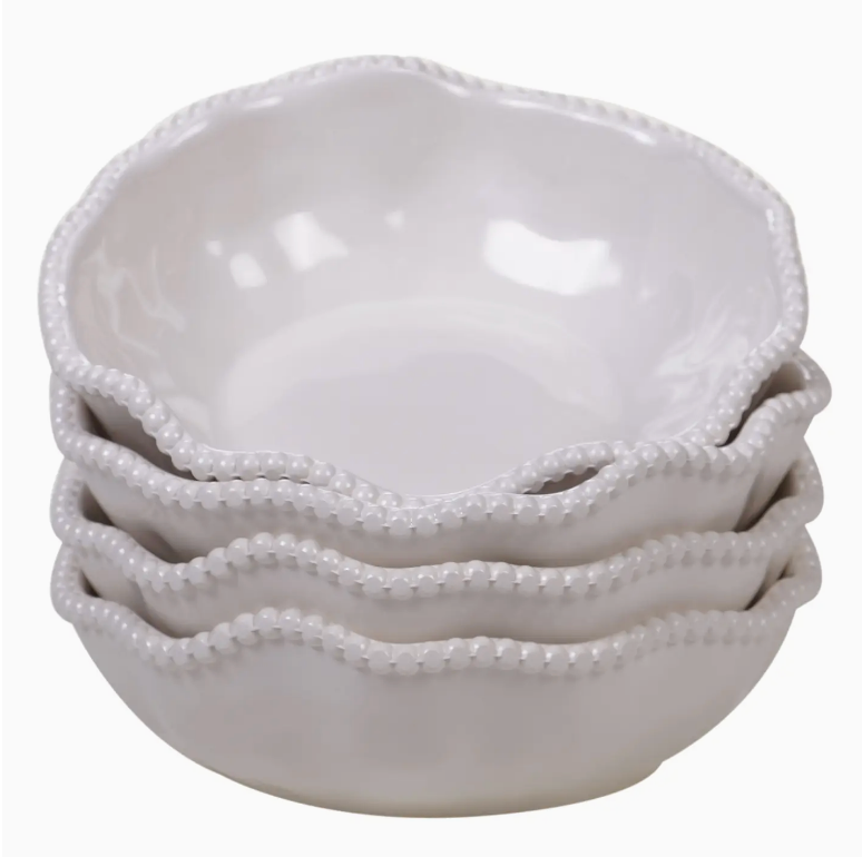 Perlette Cream Melamine All Purpose Bowl 7.5 in X 2 in