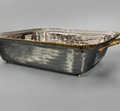 TAJ Designs 9x13 Hammered Pan Holder with Gold Accent