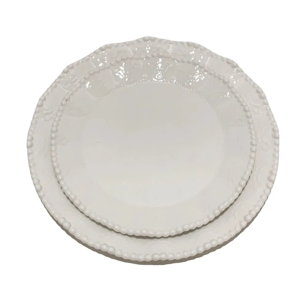 Pearl Edge Ceramic Dinner Plate adds understated luxury to any gathering. Designed for effortless enter