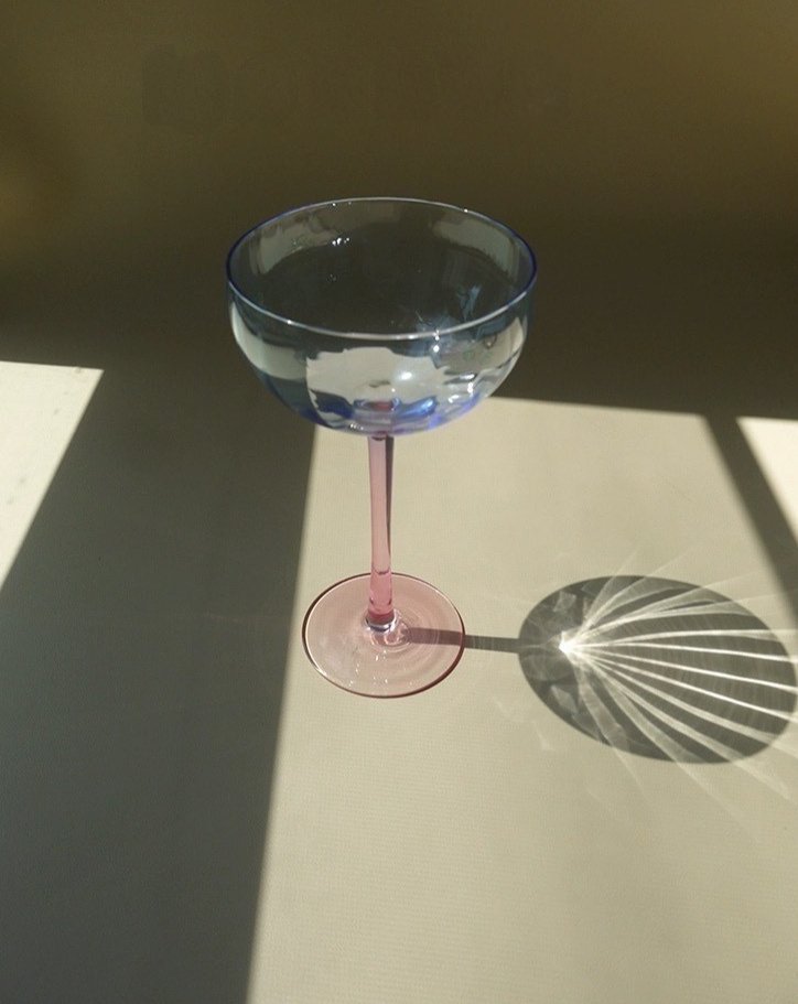 Riviera Pastel Coupe Glass Collection- set of 4